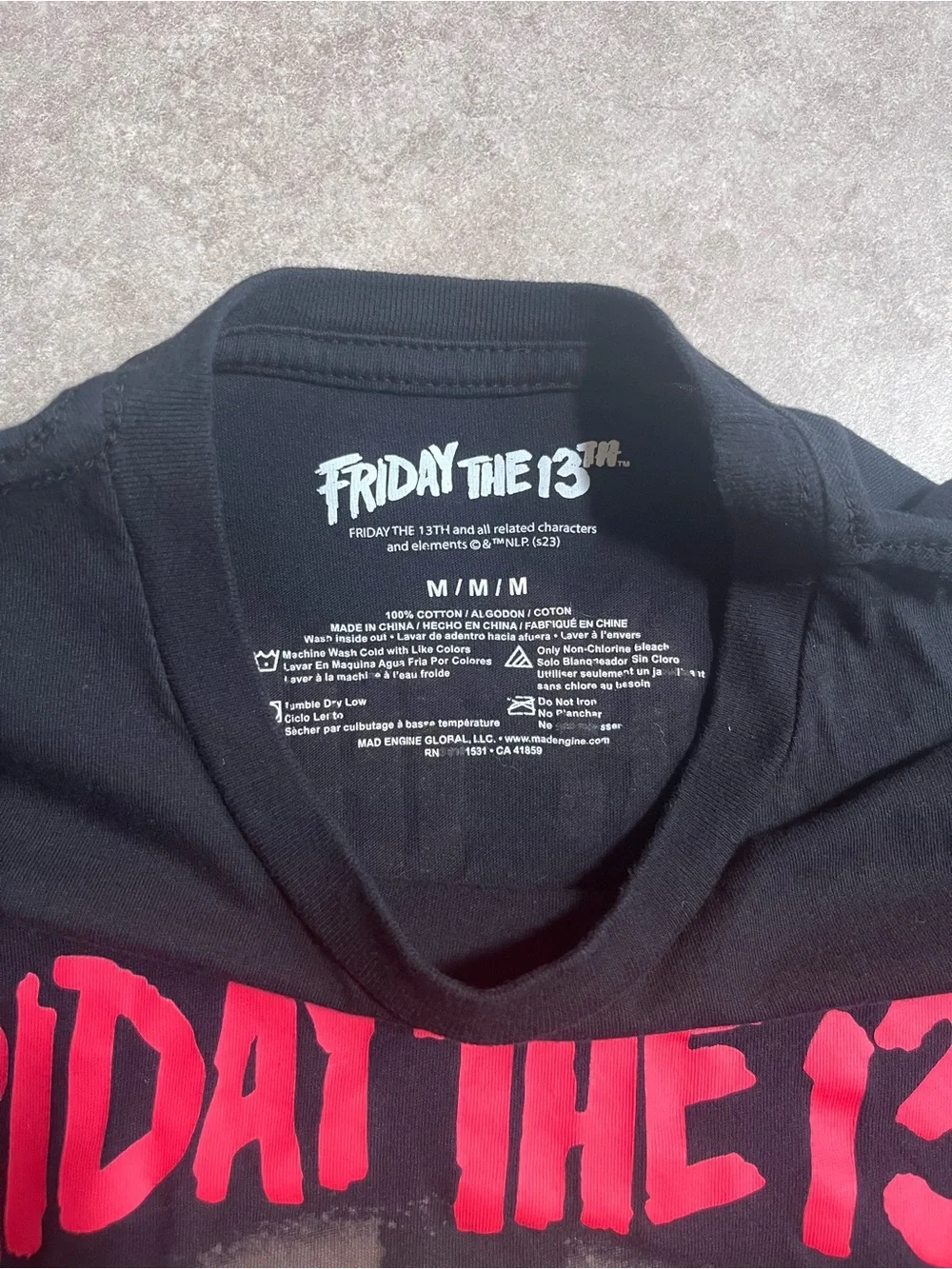 Friday The 13th Jason Graphic T-shirt Medium Cotton Black Short Sleeve Movie - Picture 2 of 3
